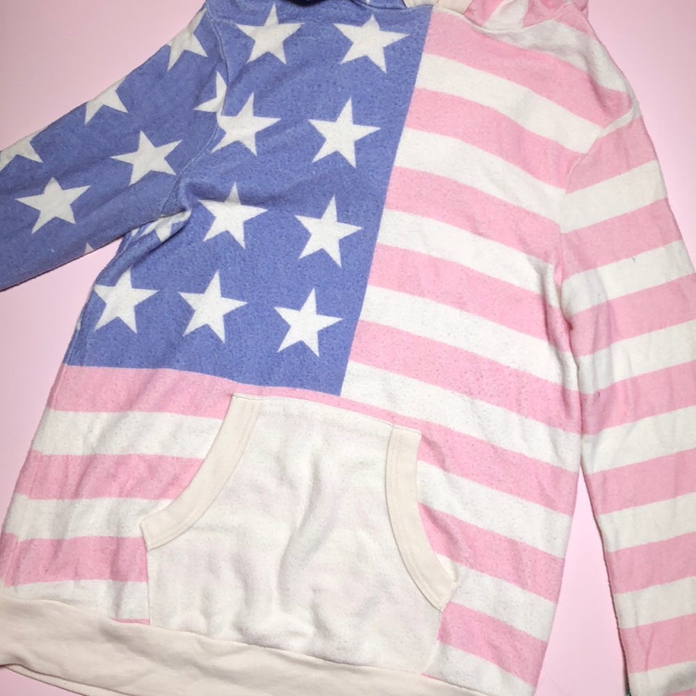 Wildfox kids American flag hoodie